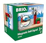 BRIO World 33754 - Magnetisches Glockensignal – Eisenbahnzubehör Holzeisenbahn – Kleinkinderspielzeug empfohlen für Kinder ab 3 Jahren