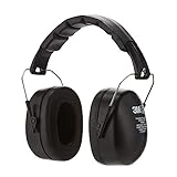 3M Kapselgehörschutz 90563E, Zusammenklappbarer Ohrenschützer, Bequemer Gehörschutz empfohlen für Geräuschpegel zwischen 94 bis 105 dB, schwarz, 1 Stück