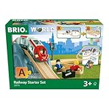 BRIO World 33773 Eisenbahn Starter Set A - Die ideale erste Holzeisenbahn mit Tunnel und Figuren - Kleinkinderspielzeug empfohlen ab 3 Jahren