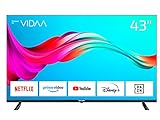 DYON Smart 43 VX 108 cm (43 Zoll) Fernseher (Full-HD Smart TV, HD Triple Tuner (DVB-C/-S2/-T2), App Store, Prime Video, Netflix, YouTube, DAZN, Disney+) [Mod. 2022], Schwarz