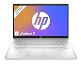 HP Laptop, 17,3' FHD Display, AMD Ryzen 7-5700U, 16 GB DDR4 RAM, 512 GB SSD, AMD Radeon Grafik, Windows 11 Home, QWERTZ Tastatur, Natural Silver