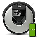iRobot Roomba i7 (i7156) WLAN-fähiger Saugroboter (Staubsauger Roboter), Zwei Gummibürsten, Lernt, kartiert dein Zuhause, Individuelle Anpassung, Sprachassistenten-kompatibel, Reingt nach Objekten