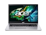 Acer Aspire 3 (A317-54-770Q) Laptop | 17,3' FHD Display | Intel Core i7-1255U | 16 GB RAM | 1 TB SSD | Intel Iris Xe Grafik | Windows 11 | QWERTZ Tastatur | Silber