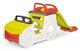 Smoby 7600840205 – Abenteuer-Spielauto – großes Spielcenter mit Sandkasten und Rutsche mit Wasseranschluss, Spielzeug für den Garten, für Kinder ab 18 Monaten