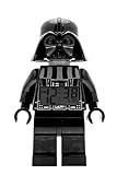 LEGO Star Wars 9002113 Darth Vader Kinder-Wecker mit Minifigur und Hintergrundbeleuchtung, schwarz/grau, Kunststoff, 24 cm hoch, LCD-Display, Junge/Mädchen, offiziell