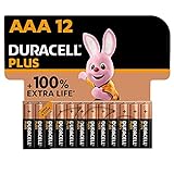 Duracell Plus Batterien AAA, 12 Stück, langlebige Power, AAA Batterie für Haushalt und Büro