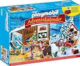 Playmobil Adventskalender 9264 Wichtelwerkstatt mit funktionsfähiger Laterne, weihnachtlichen Figuren und Zubehörteilen, Ab 4 Jahren