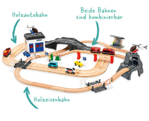 Aldi Holzeisenbahn Autobahn für Kleinkinder 2018