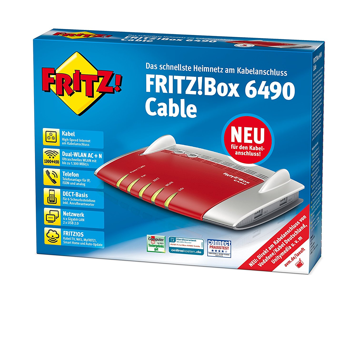 Fritzbox 6490 EAN 4023125027789 Primacom Kabelmodem