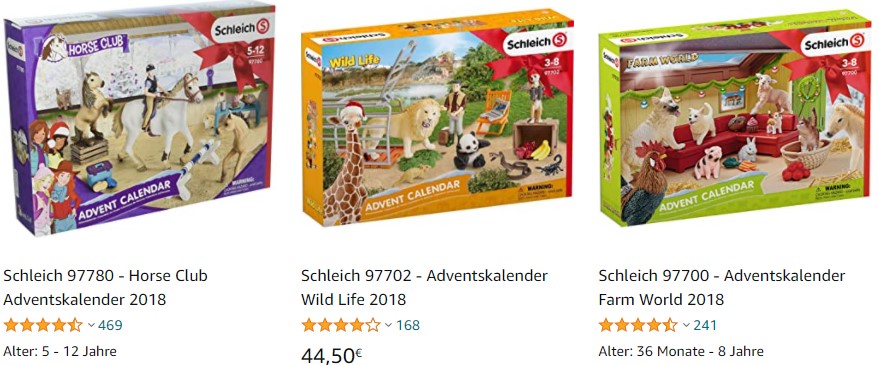 Schleich Adventskalender aus dem Jahr 2018