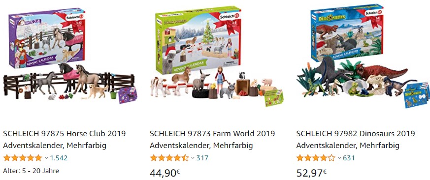 Schleich Adventskalender aus dem Jahr 2019