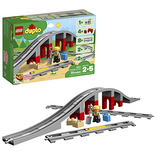 LEGO 10872 die Duplo Eisenbahnbrücke mit Schienen
