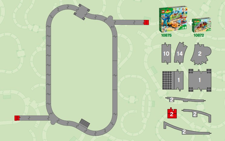 Lego 10872 und Lego 10875 Kombination Streckenvorschlag 2
