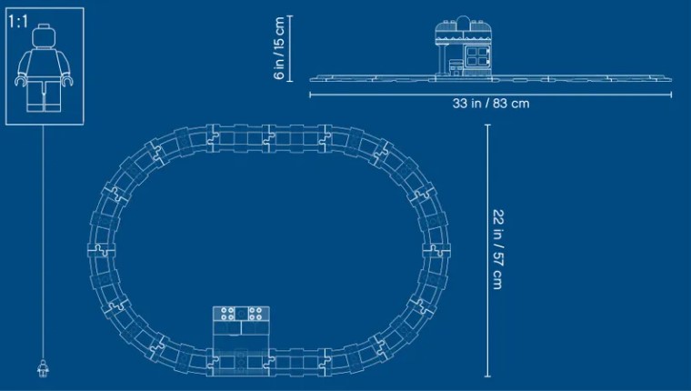 Lego 10874 - wie groß ist die Eisenbahnstrecke?