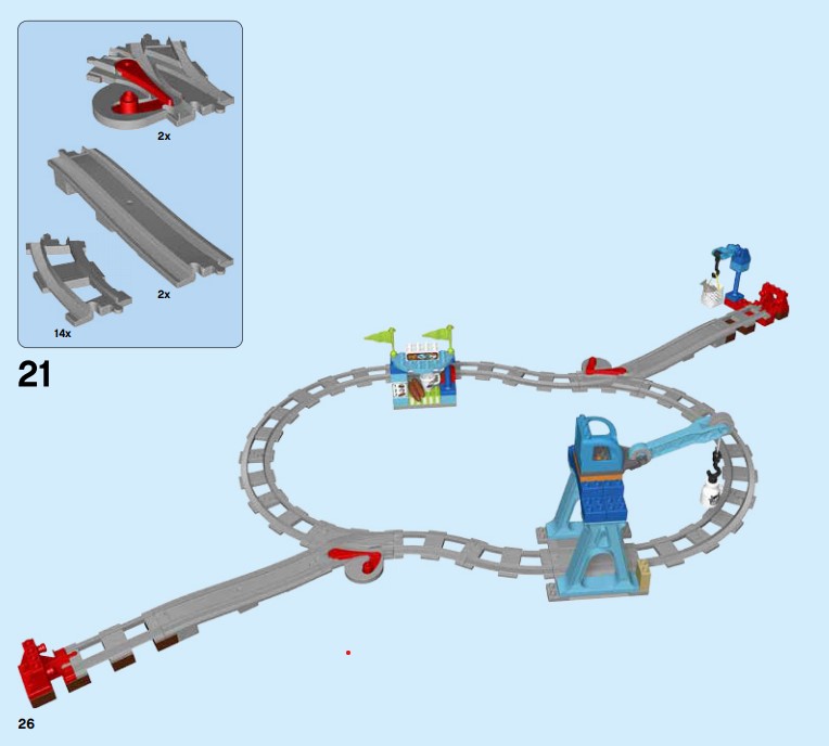 Lego 10875 - der Aufbau der Eisenbahnstrecke in 40 einfachen Schritten