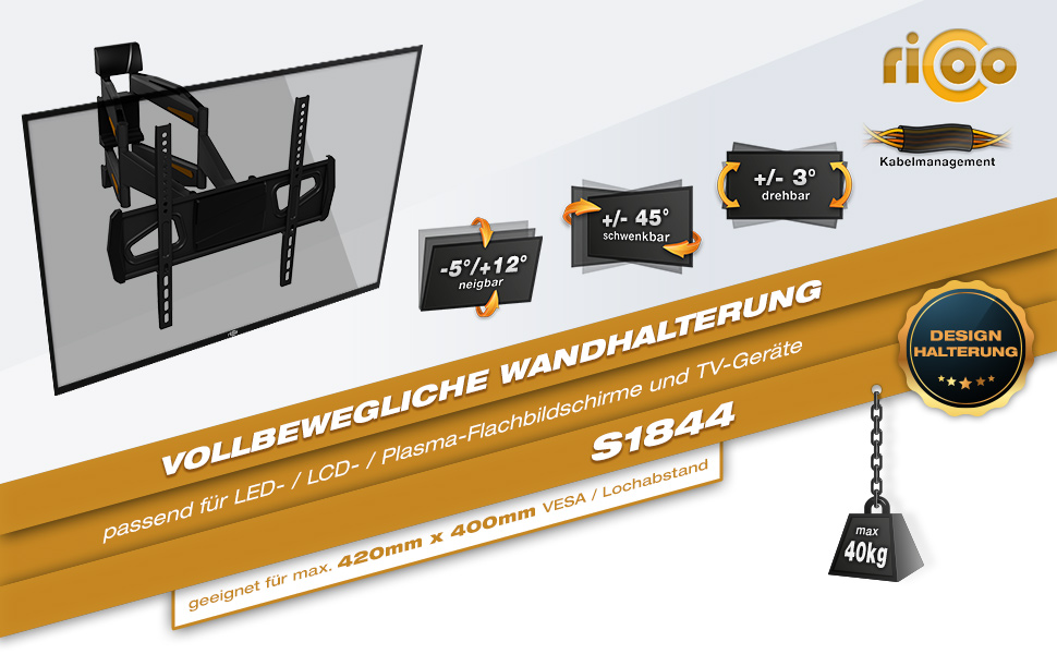 RICOO Wandhalterung S1844 Informationen