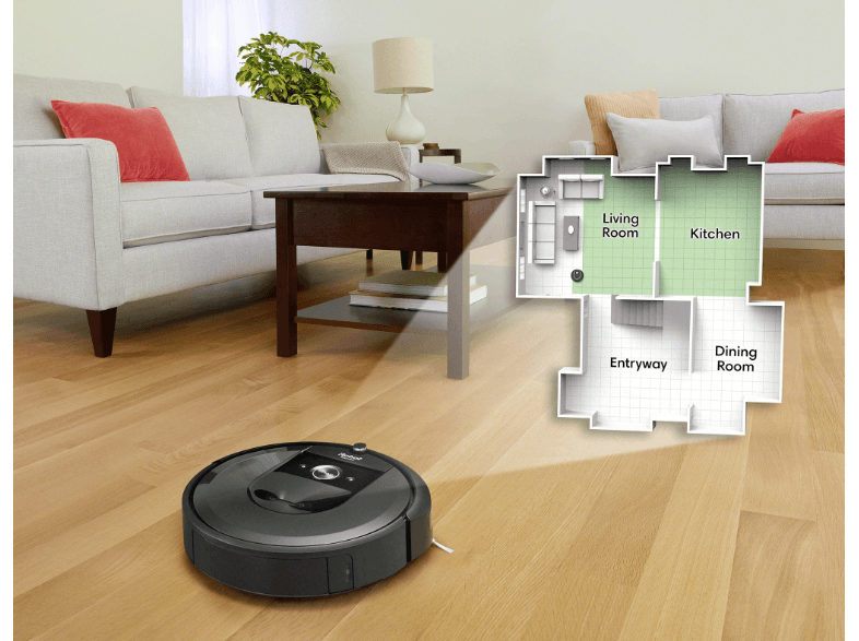 iRobot i7 intelligente Karte Unterschied mit Küche und Wohnzimmer