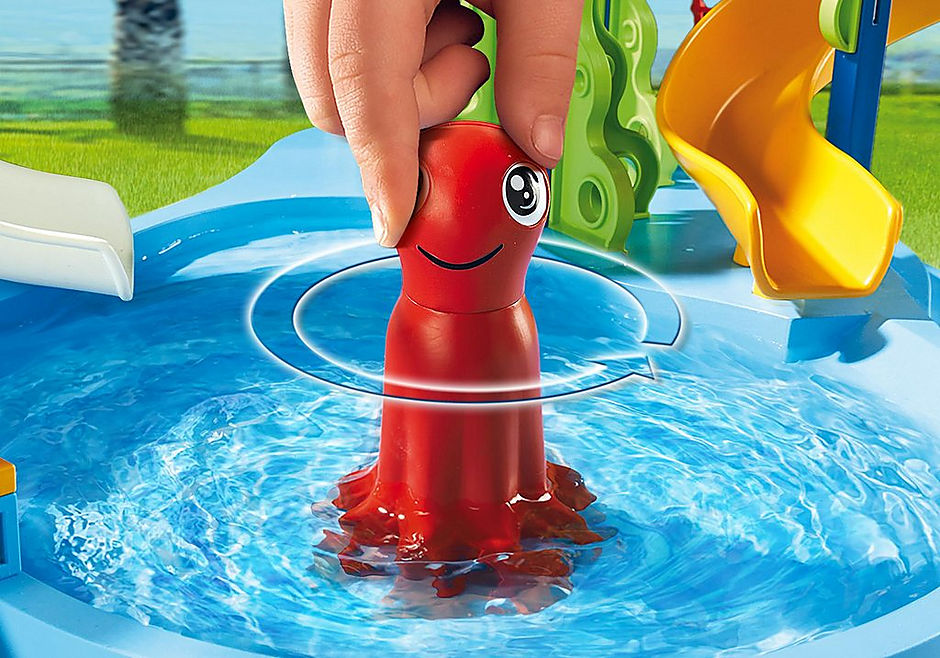 Die Krake ist drehbar im Playmobil Aquapark