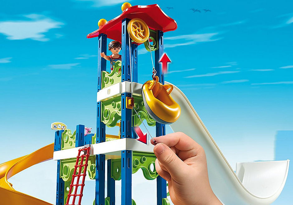 Den Seilzug wirst Du nicht häufig benutzen im Playmobil 6669 Aquapark