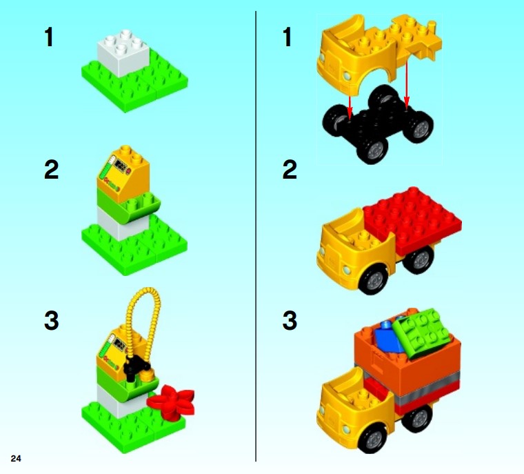 Lego 10508 - Zusammenbau der Tankstation und des LKW