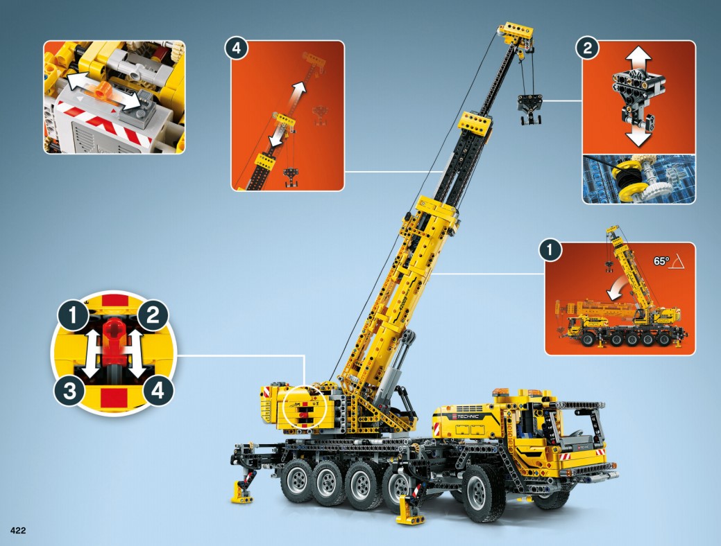 Lego 42009 - die möglichen Funktionen des mobilen Schwerlastkrans