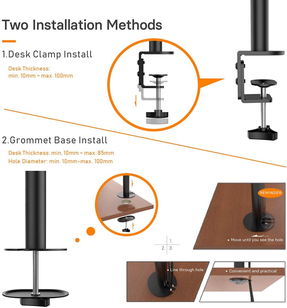 monitorhalterung zwei installationen 1